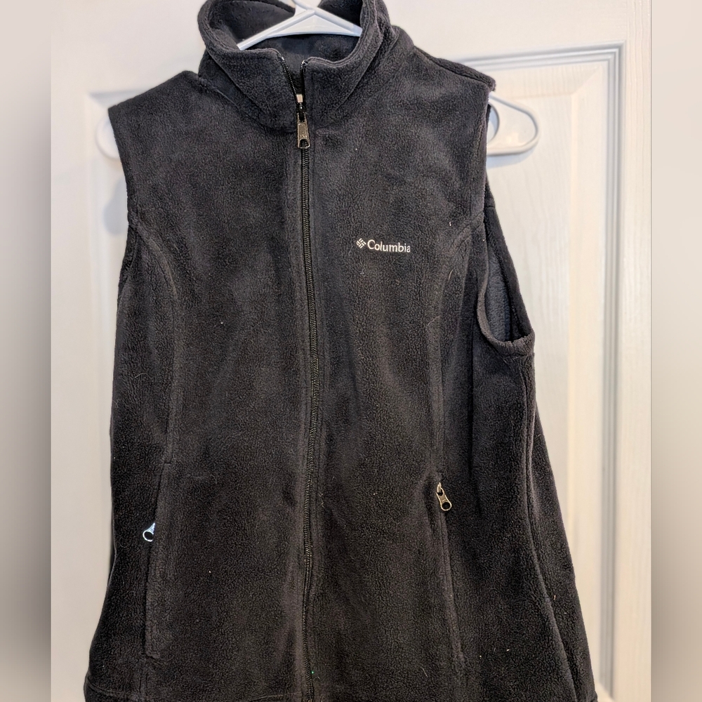 Columbia Black Fleece Vest Size PL